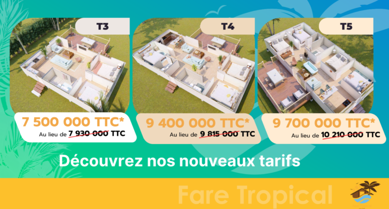 Découvrez nos nouveaux tarifs Fare Tropical !